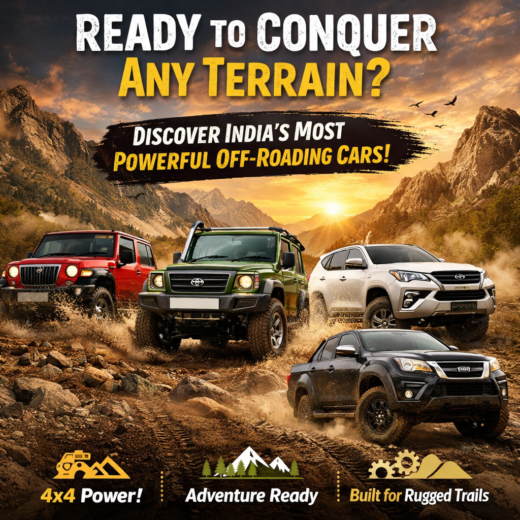 “Ready to Conquer Any Terrain? Discover India’s Most Powerful Off-Roading Cars!”