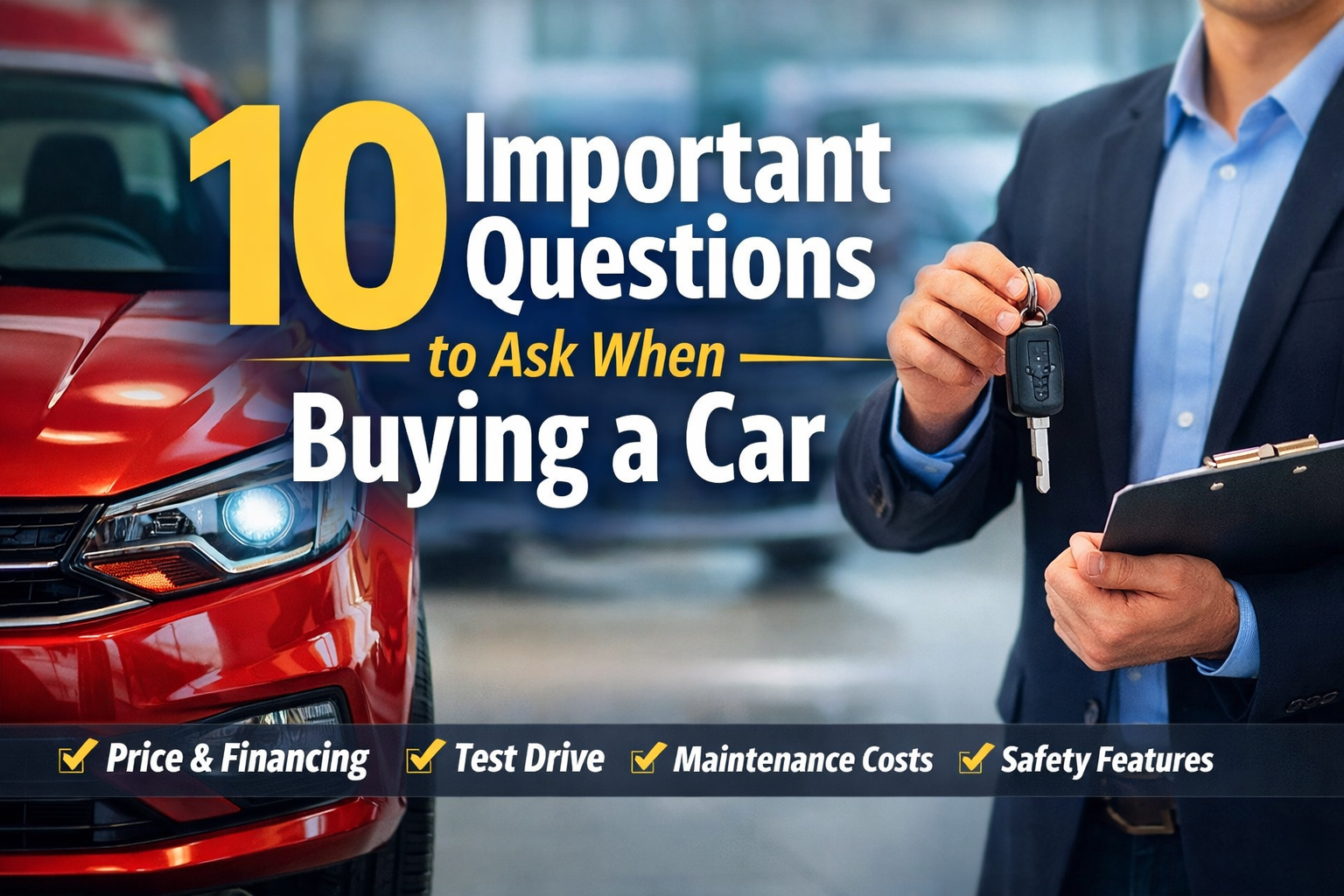 10 Most Common Questions to Ask When Buying a Car (Complete Car Buying Guide)